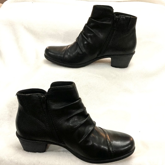 BLACK EARTH ORIGINS MARIETTA MALCOLM SLOUCHY WESTERN BOHO ANKLE BOOTS SZ 6.5M - Picture 2 of 16